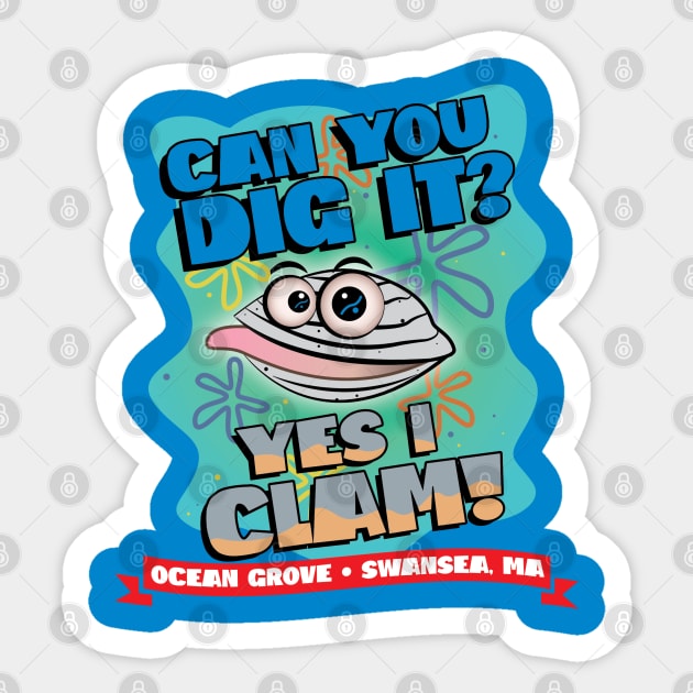 Can You Dig It? Swansea Ma Sticker by Gimmickbydesign